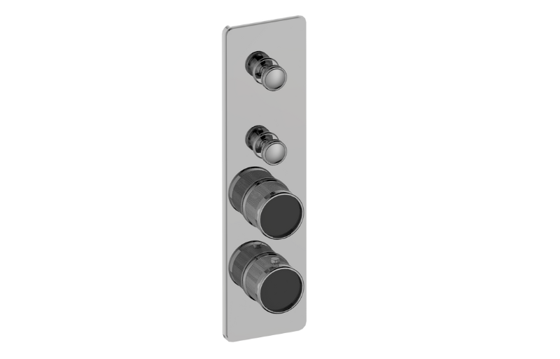 Graff G-18012VBD-T Riva Traditional 2-Button Paired Knob Diamond Knurl Vertical Trim - Parent