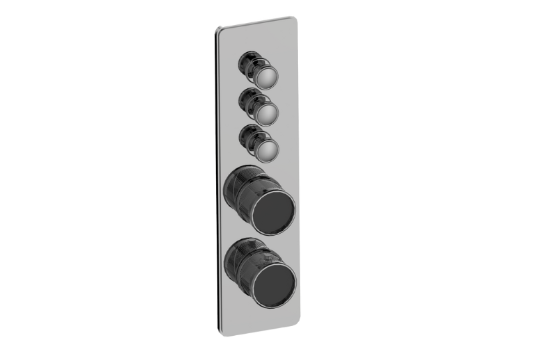 Graff G-18013VBQ-T Riva Traditional 3-Button Paired Knob Oblique Knurl Vertical Trim - Parent
