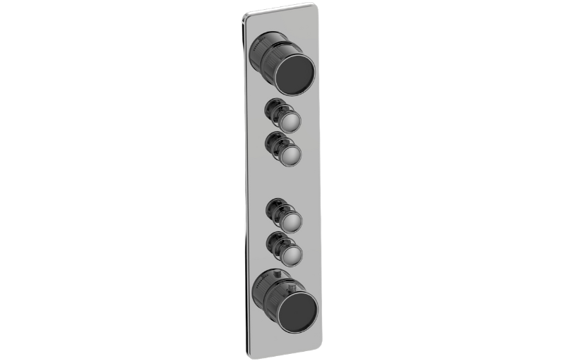 Graff G-18014VAF-T Riva Traditional 4-Button Split Knob Fluted Knurl Vertical Trim - Parent