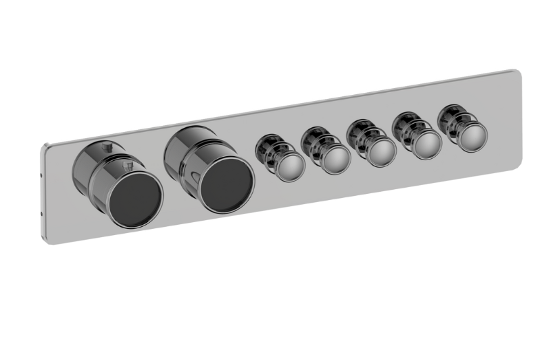 Graff G-18015HBP-T Riva Traditional 5-Button Paired Knob Horizontal Trim - Parent