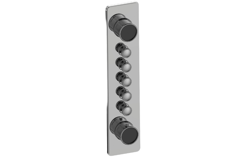 Graff G-18015VAF-T Riva Traditional 5-Button Split Knob Fluted Knurl Vertical Trim - Parent