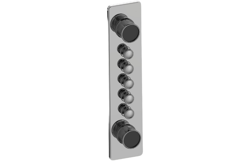 Graff G-18015VAQ-T Riva Traditional 5-Button Split Knob Oblique Knurl Vertical Trim - Parent