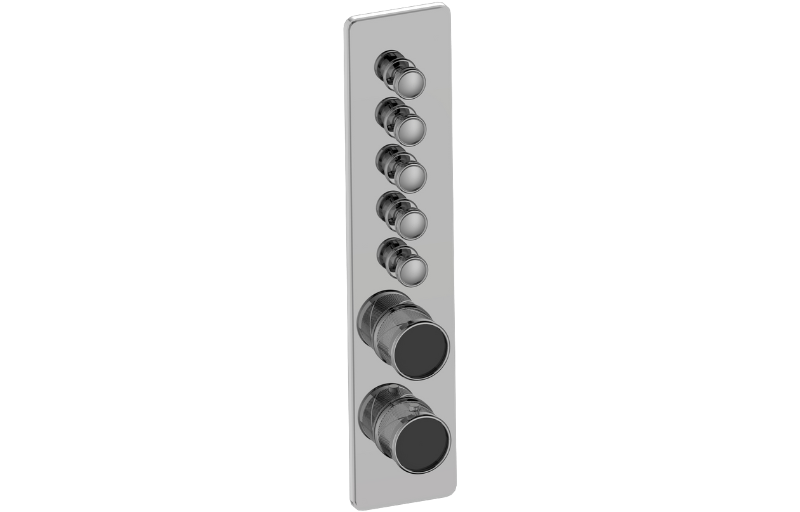 Graff G-18015VBQ-T Riva Traditional 5-Button Paired Knob Oblique Knurl Vertical Trim - Parent
