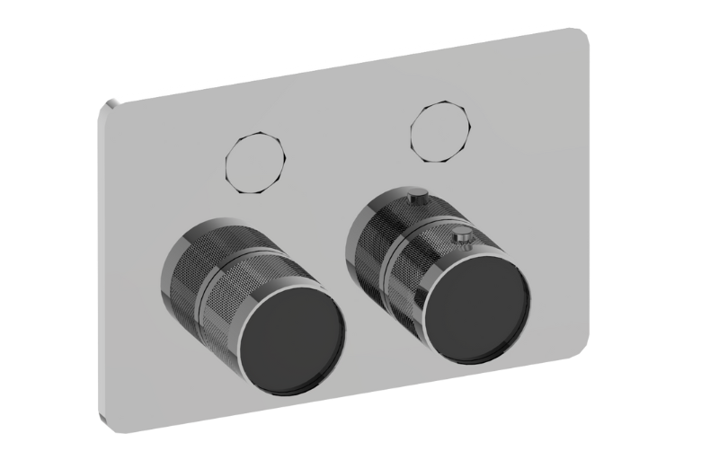 Graff G-18022CCD-T Riva Contemporary 2-Button Diamond Knurl Compact Trim - Parent