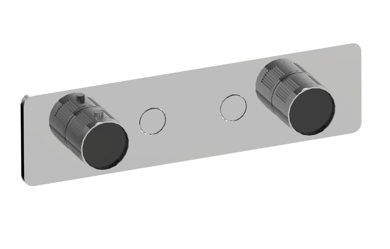 Graff G-18022HAF-T Riva Contemporary 2-Button Split Knob Fluted Knurl Horizontal Trim - Parent