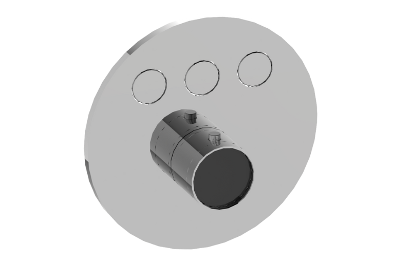 Graff G-18023RDP-T Riva Contemporary 3-Button Round Trim - Parent