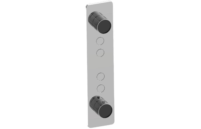 Graff G-18024VAF-T Riva Contemporary 4-Button Split Knob Fluted Knurl Vertical Trim - Parent