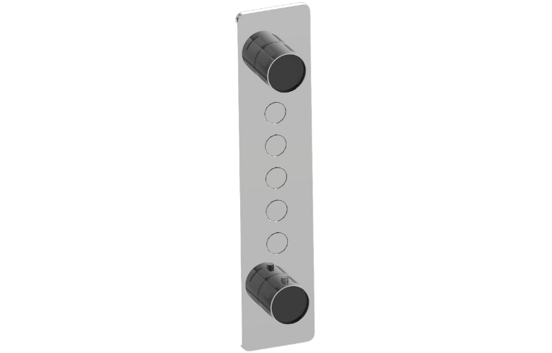 Graff G-18025VAF-T Riva Contemporary 5-Button Split Knob Fluted Knurl Vertical Trim - Parent