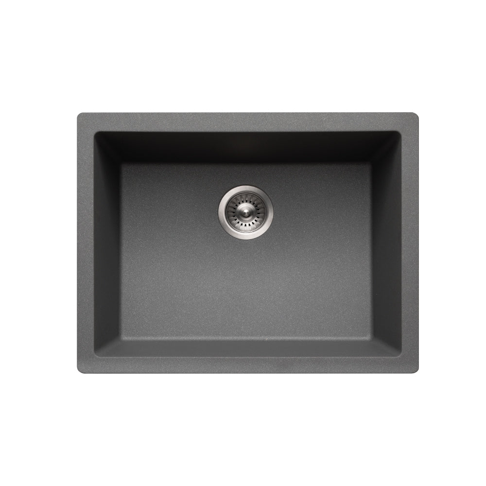 Houzer G-300U Quartztone 24 inch Cloud Granite Composite Undermount Single Bowl Kitchen Sink