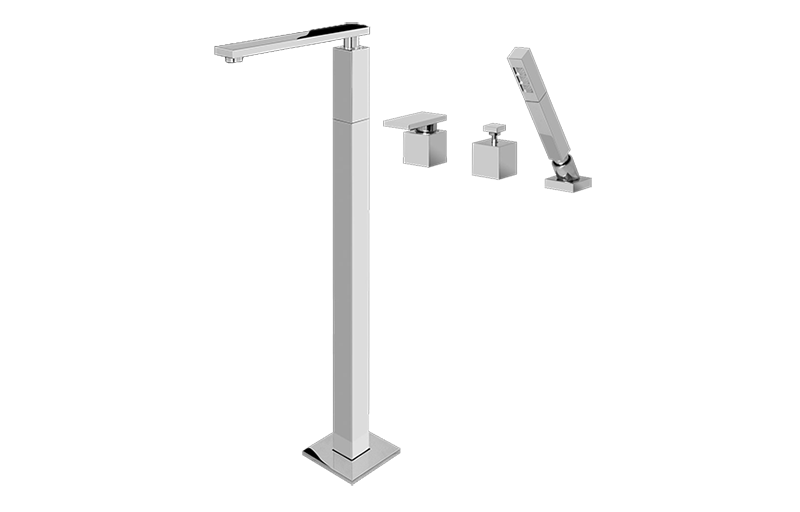 Graff G-3753-LM31 Solar Floor-Mounted Tub Filler With Deck Mounted Handshower & Diverter - Parent