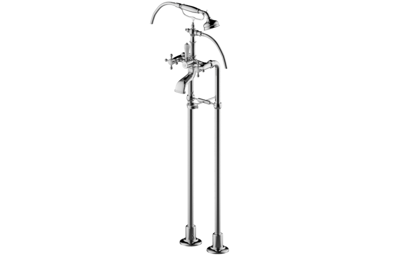 Graff G-3896-C2 Adley Exposed Floor-Mounted Tub Filler With Handshower Set - Parent