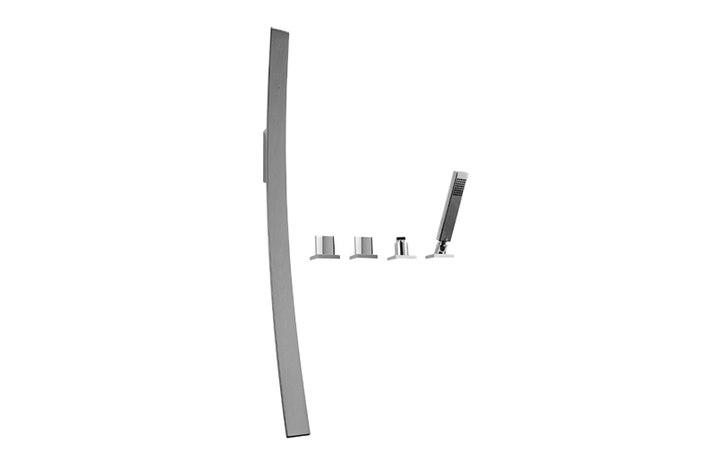 Graff G-6051-C14B Luna Wall-Mounted Tub Filler With Deck-Mounted Handles/Handshower Set - Parent