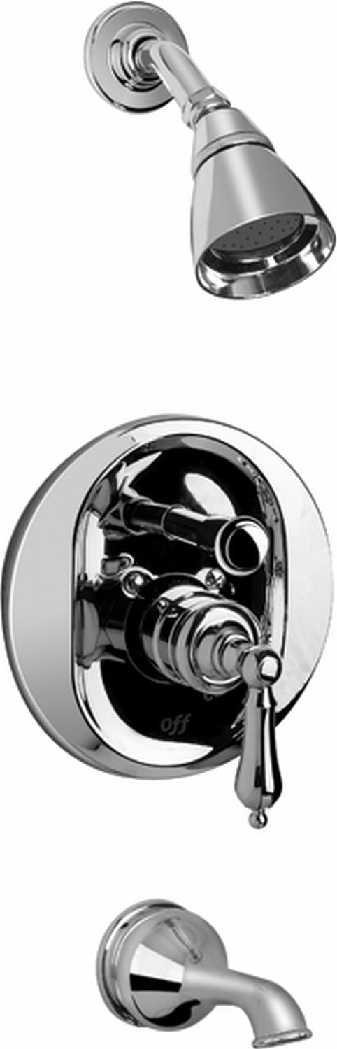 Graff G-7150-LM2-BN Elegante Transitional Pressure Balancing Tub & Shower Set Brushed Nickel