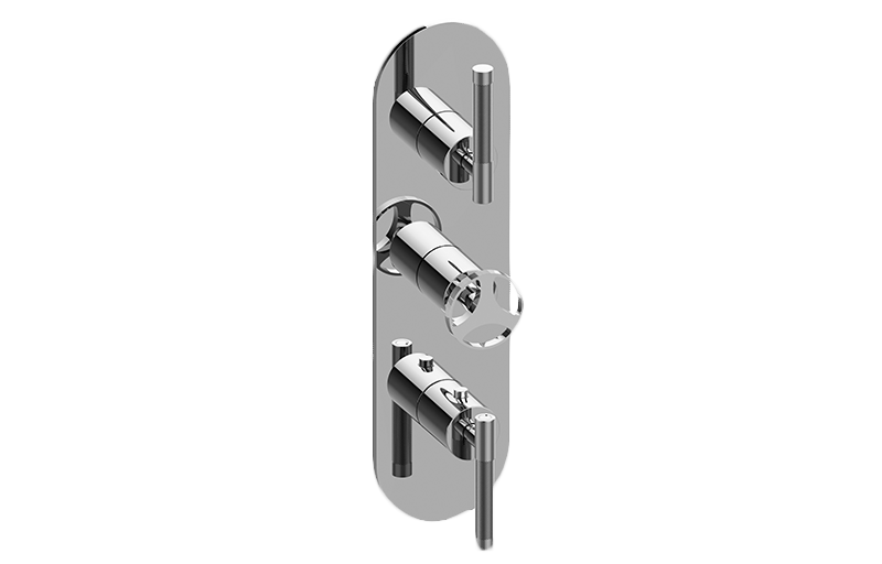 Graff G-8056-ALM57C19-T Harley Round M-Series Valve Trim With Three Handles - Parent