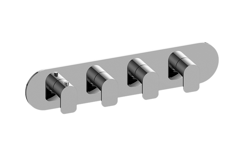 Graff G-8058H-LM42E0-T Sento Round M-Series Valve Trim With Four Handles Horizontal Orientation - Parent