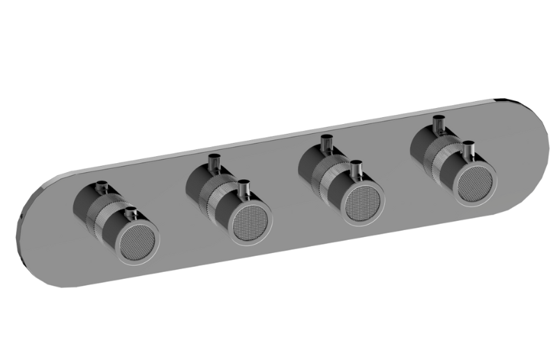 Graff G-8058H-RK0-T Cameo Round M-Series Valve Trim With Four Handles Horizontal Orientation - Parent