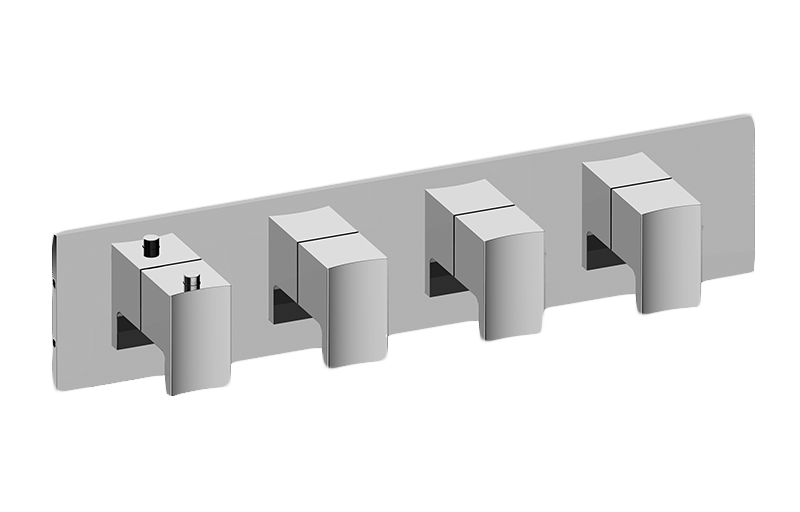 Graff G-8059H-LM36E0-T Sade/Targa Square M-Series Valve Trim With Four Handles Horizontal Orientation - Parent