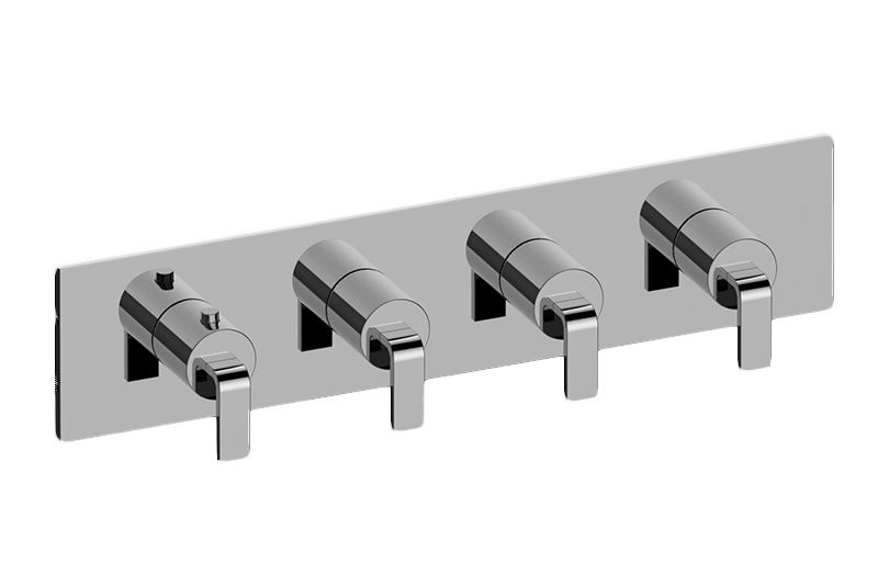 Graff G-8059H-LM40E0-T Immersion Square M-Series Valve Trim With Four Handles Horizontal Orientation - Parent