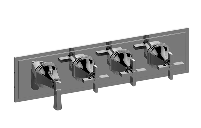 Graff G-8079H-1L3C-T Finezza UNO M-Series Valve Trim With Four Handles Horizontal Orientation - Parent