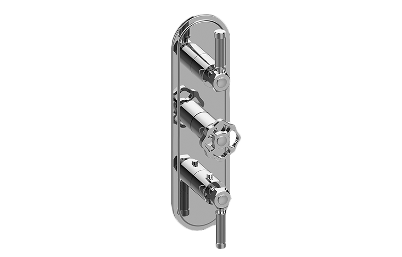 Graff G-8087-ALM56C18-T Vintage Traditional M-Series Valve Trim With Three Handles - Parent