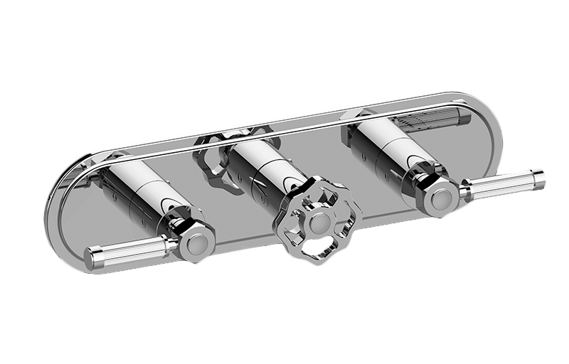 Graff G-8087H-ALM56C18-T Vintage Traditional M-Series Valve Trim With Three Handles Horizontal Orientation - Parent