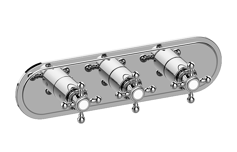 Graff G-8087H-C2E0-T Adley Traditional M-Series Valve Trim With Three Handles Horizontal Orientation - Parent