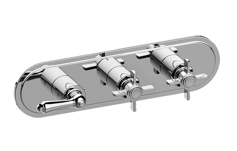 Graff G-8087H-LM48C16-T Camden Traditional M-Series Valve Trim With Three Handles Horizontal Orientation - Parent