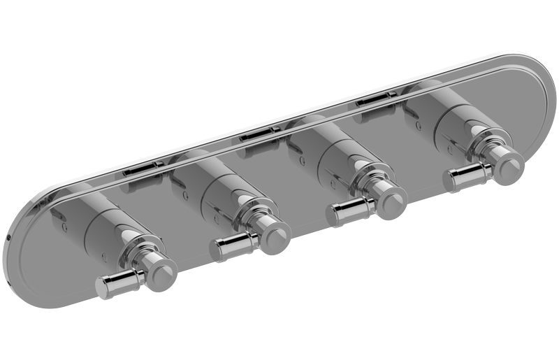 Graff G-8088H-LM21E0-T Bali Traditional M-Series Valve Trim With Four Handles Horizontal Orientation - Parent