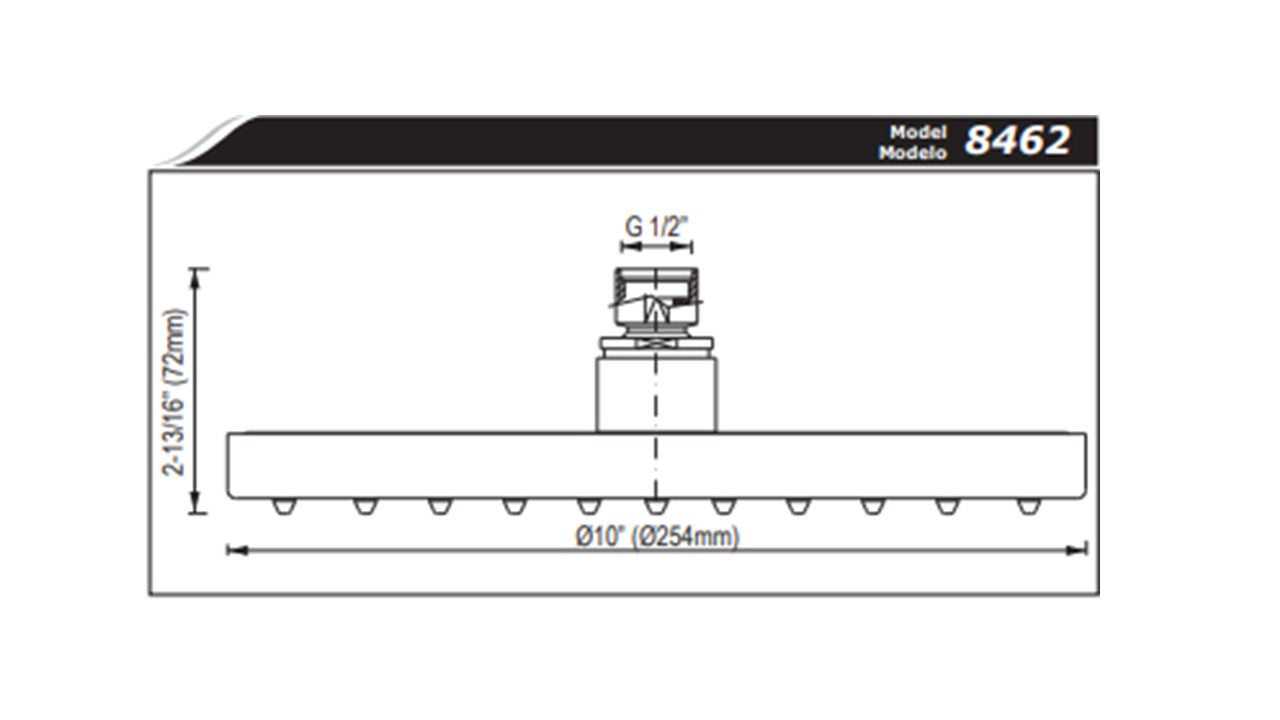 Graff G-8462 Contemporary 10" Rain Showerhead