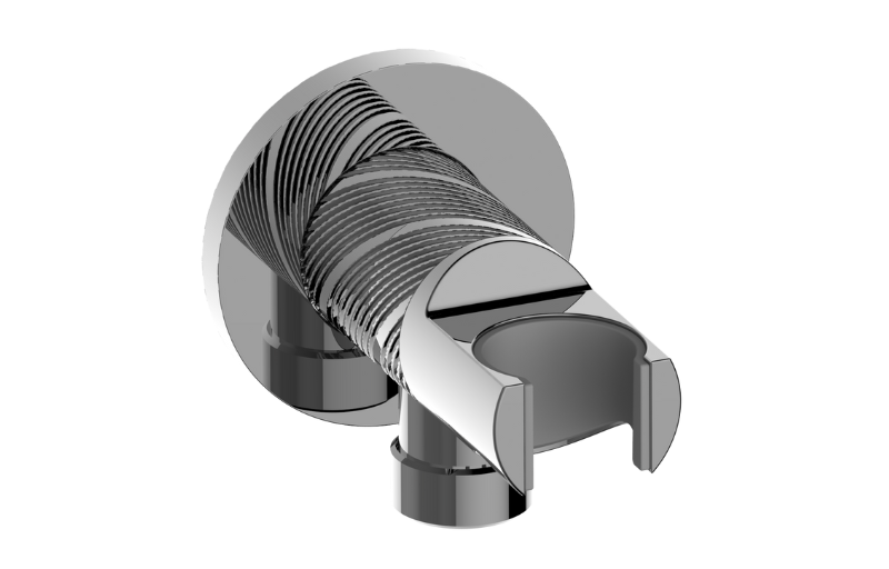 Graff G-8618CQ Riva Contemporary Wall Bracket and Integrated Wall Supply Elbow Oblique Knurled - Parent