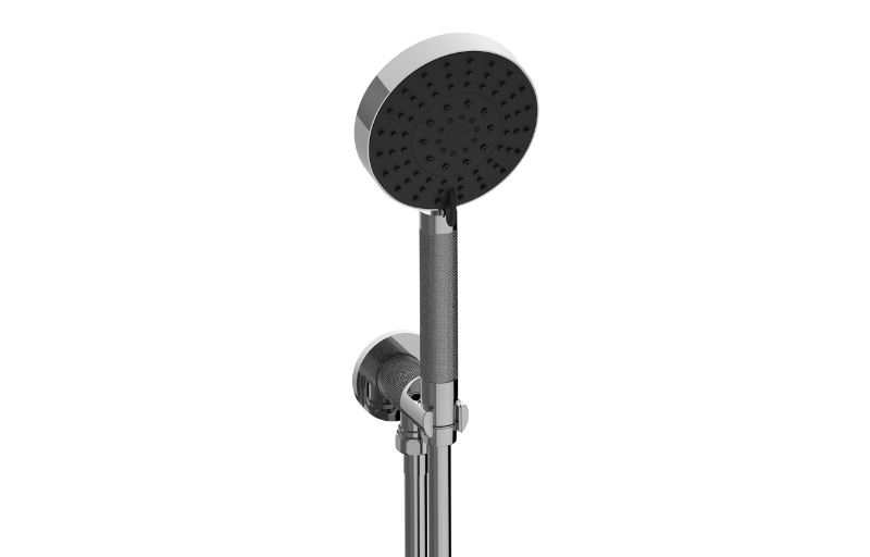 Graff G-8697CD Riva Contemporary Handshower With Wall Bracket and Integrated Wall Supply Elbow Diamond Knurled - Parent