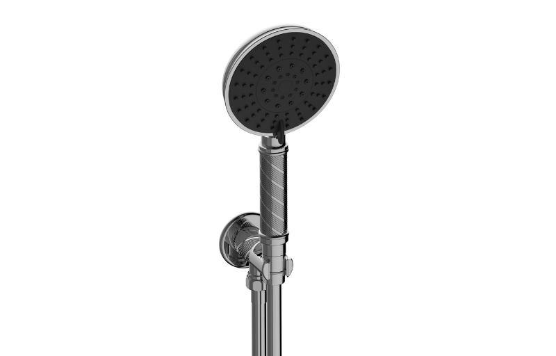 Graff G-8697TQ Riva Traditional Handshower With Wall Bracket and Integrated Wall Supply Elbow Oblique Knurled - Parent