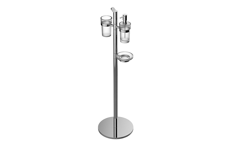 Graff G-9156 Sento Free Standing Soap/Lotion Dispenser, Soap Dish Holder & Tumbler - Parent