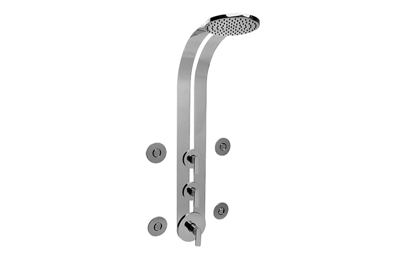 Graff GD3.100A-LM42S-T Sento Round Thermostatic Ski Shower Set With Body Sprays - Parent