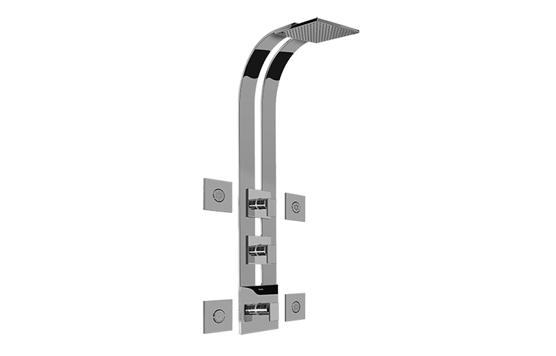 Graff GE3.100A-LM31S-T Solar Square Thermostatic Ski Shower Set With Body Sprays - Parent