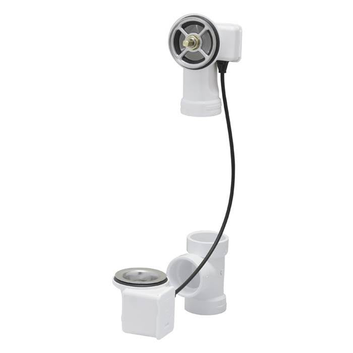 Geberit 151.506.00.1 Bathtub Drain With Turncontrol Handle Actuation, Rough-In Unit 17-24 Pvc