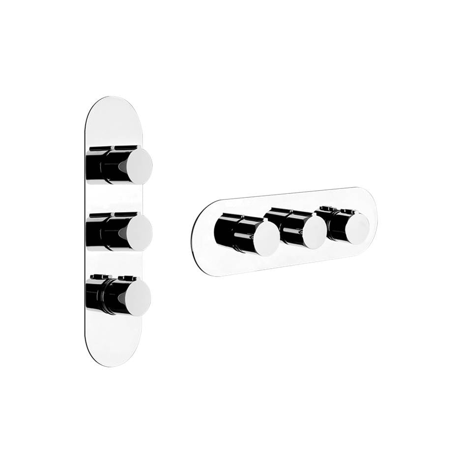 Gessi 39752 Ventaglio Trim Parts Only External Parts For Thermostatic With 2 Volume Controls
