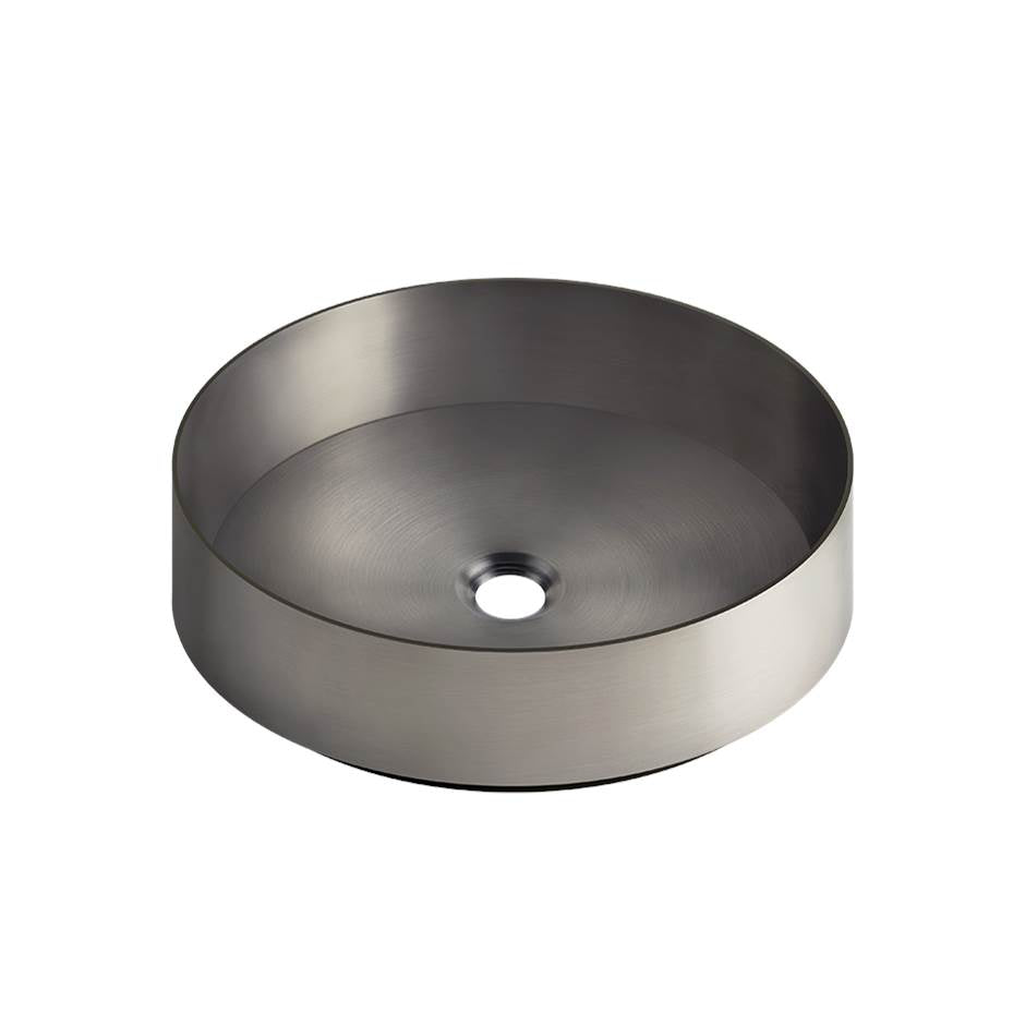 Gessi 54601 Inverso Counter Washbasin In Stainless Steel, Without Overflow Waste.