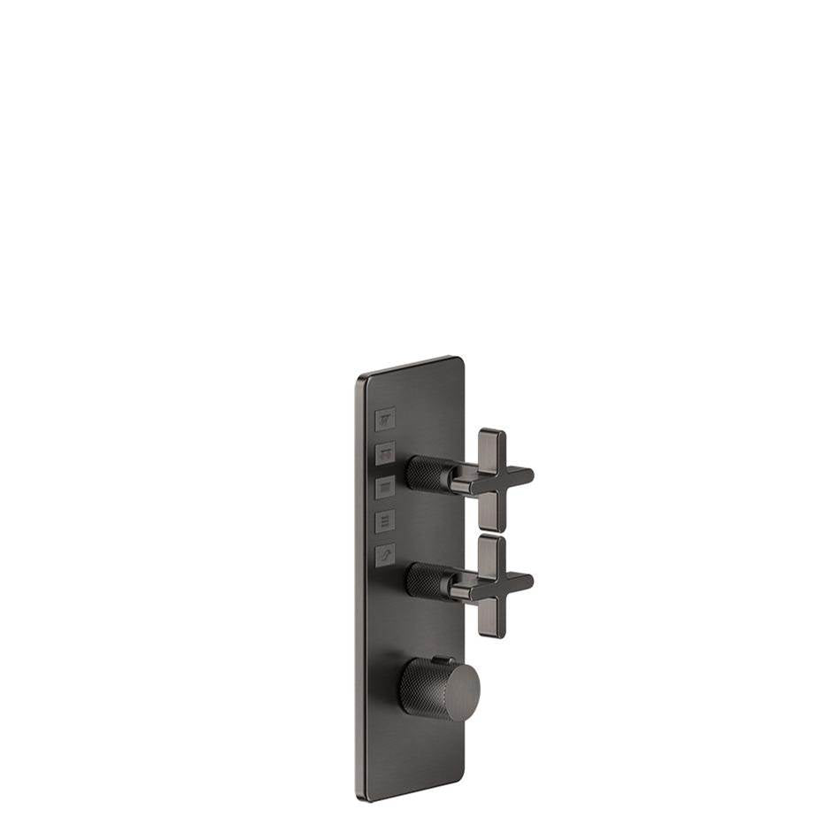 Gessi 58240 Inciso Trim Parts Only External Parts For 5-Way Thermostatic Diverter With Volume Control - Cross Handles