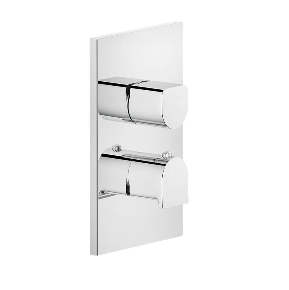 Gessi 59136 Rilievo Trim Parts Only External Parts For 3-Way Thermostatic Diverter and Volume Control