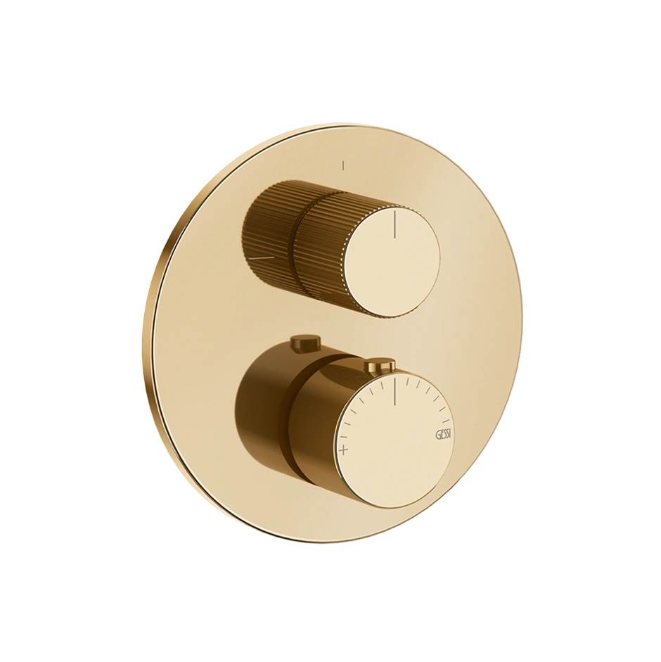 Gessi 63139 Ventaglio Trim Parts Only External Parts For Thermostatic With Single Volume Control Rigato.