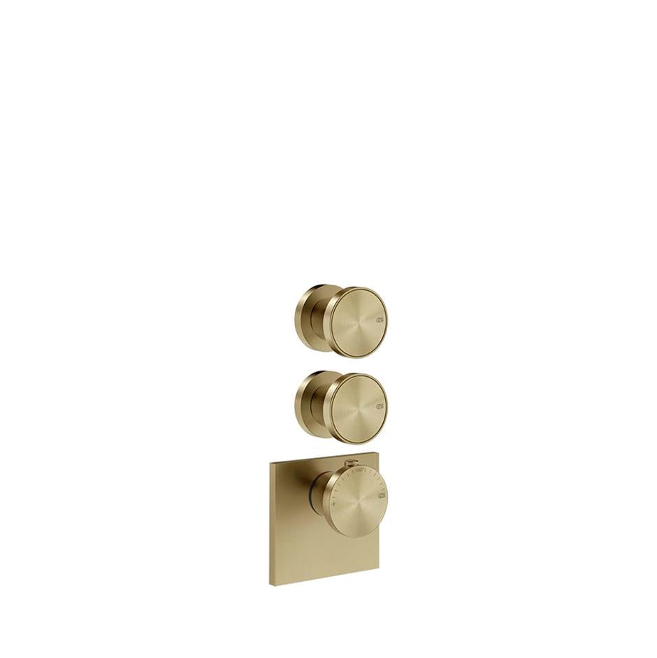 Gessi 66202 Origini Trim Parts Only External Parts For Thermostatic With 2 Volume Controls