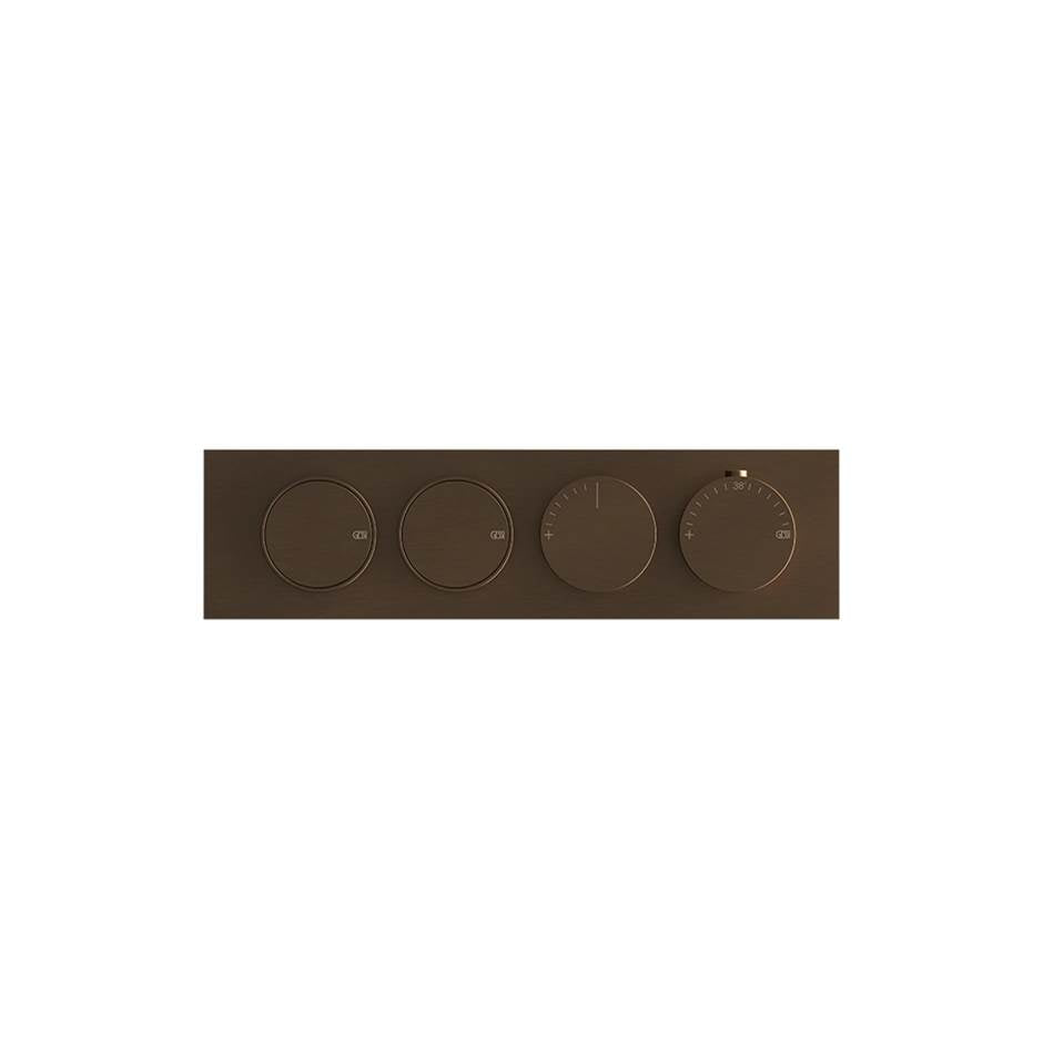 Gessi 66222 Origini Trim Parts Only External Parts For Thermostatic Mixer For Two Functions, With Push-Button On/Off Control