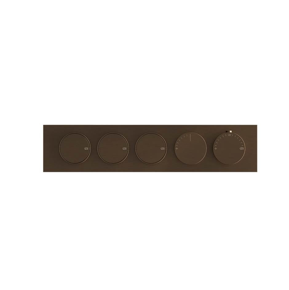 Gessi 66224 Origini Trim Parts Only External Parts For Thermostatic Mixer For Three Functions, With Push-Button On/Off Control