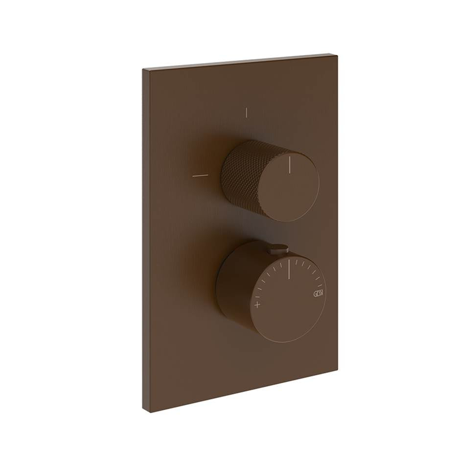Gessi 73637 Inverso Trim Parts Only External Parts For Three Ways Diverter Thermostatic and Volume Control. Diamantato