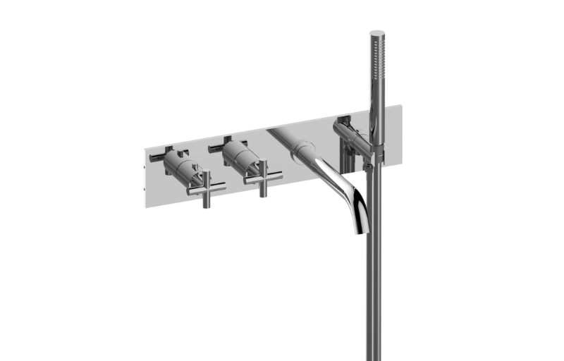 Graff GM7.690H-C17E0-T M.E./Terra Wall-Mounted M-Series Thermostatic System - Tub Spout and Handshower - Parent