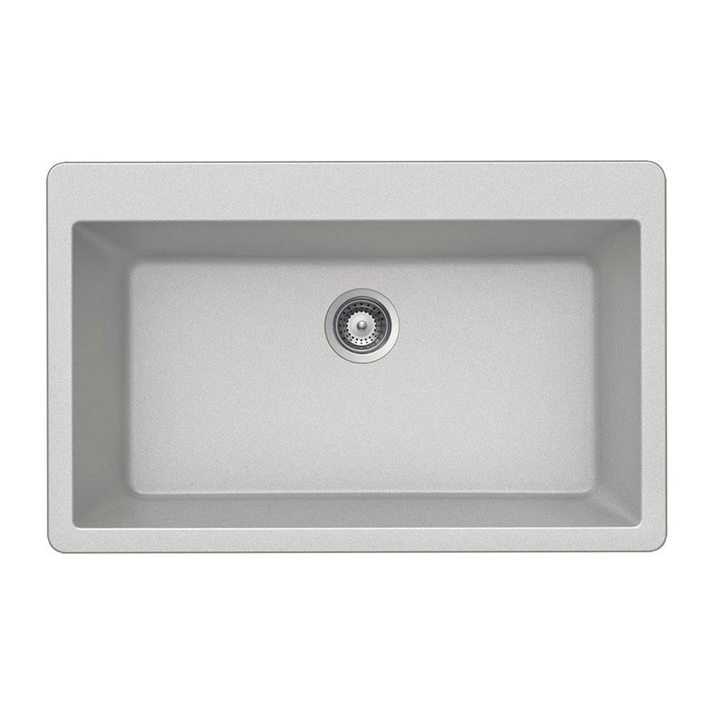 Hamat SIO-3321ST SiOStone 33" Granite Topmount Large Single Bowl Kitchen Sink
