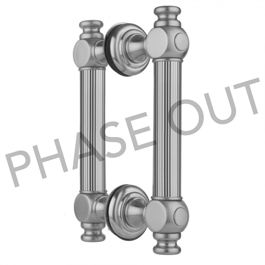 Jaclo H61-BB-18 18" H61 Reeded With End Caps Back To Back Shower Door Pull - Parent
