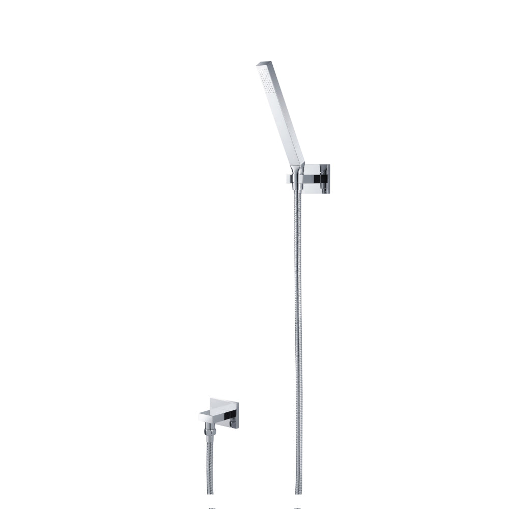 Flusso HS1006 Hand Shower Set With Wall Elbow, Holder and Hose