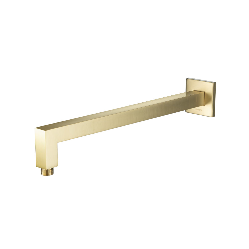 Flusso HS1011SA Wall Mount Square Shower Arm - 16" (400mm) - With Flange